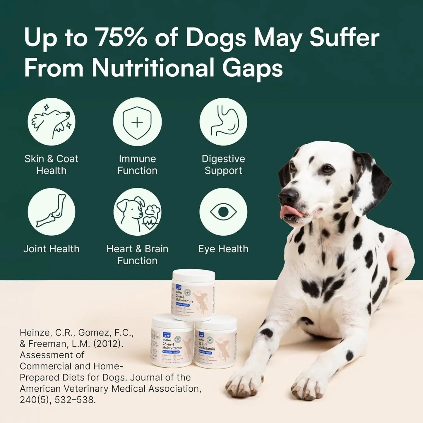 Daily Dog Multivitamin Soft Chews Joint Skin Immune Omega 3 Supplement 30Ct