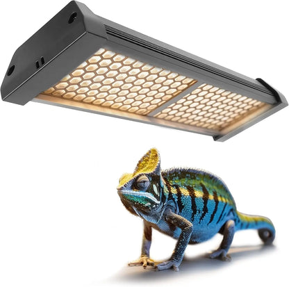 Dimmable LED Reptile UVB Lamp – 12W Long-Life Light w/ Timer & Cycles 8Inch