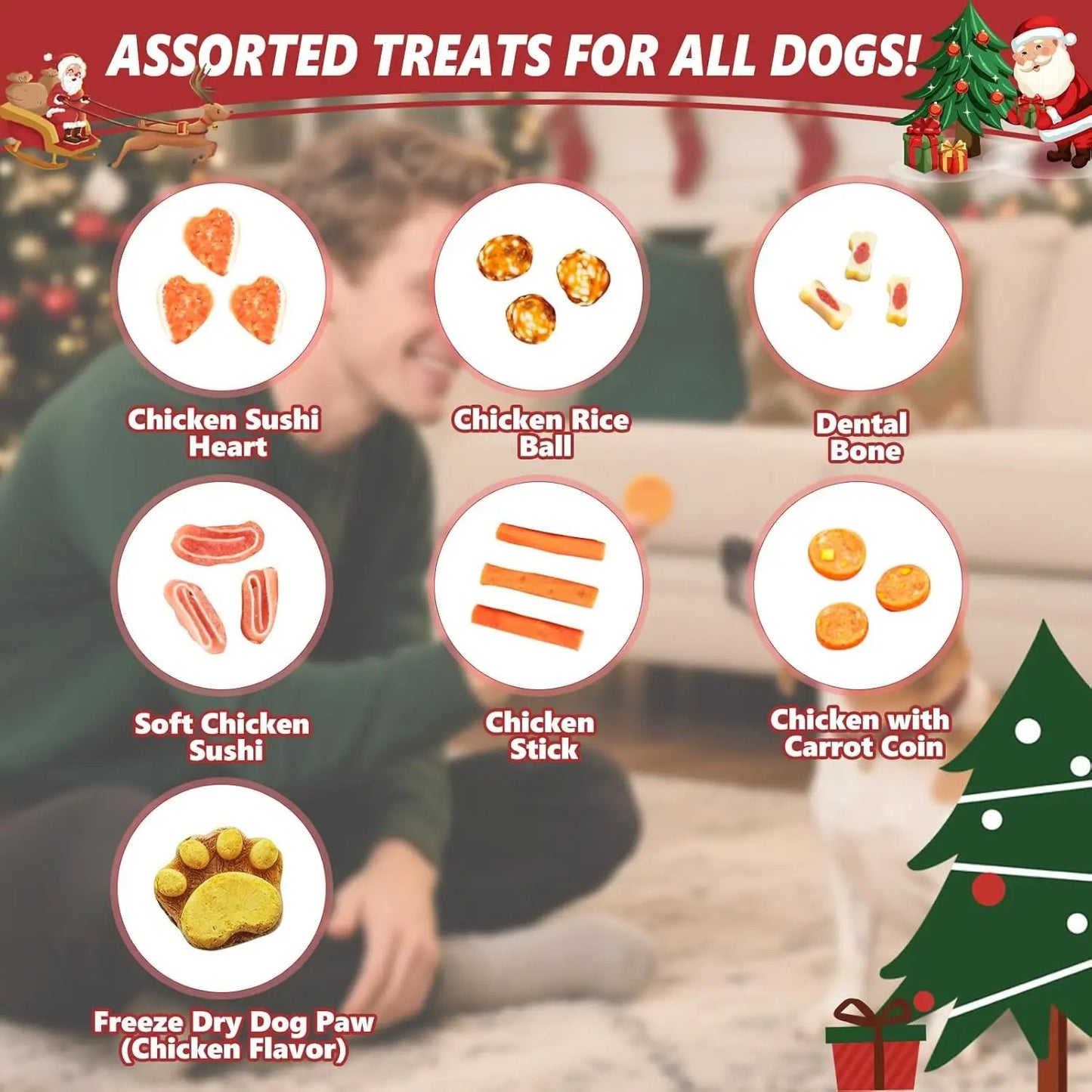 Dog Advent Calendar 2025- 24 All-Natural Christmas Treats for All Breeds