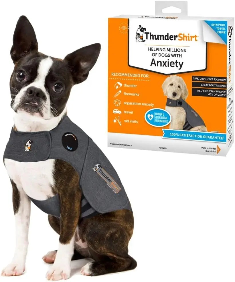 Dog Anxiety Relief Calming Vest – Soft Comfort for Stress & Thunderstorms Heather Grey Xs