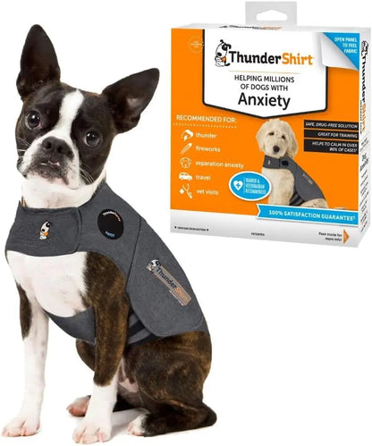 Dog Anxiety Relief Calming Vest – Soft Comfort for Stress & Thunderstorms Heather Grey Xs