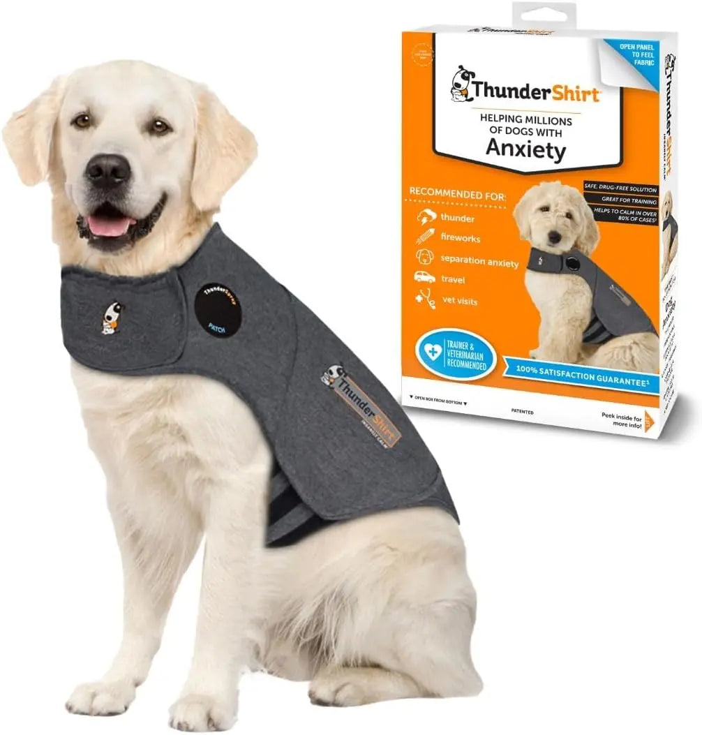 Dog Anxiety Relief Calming Vest – Soft Comfort for Stress & Thunderstorms Heather Grey Xl