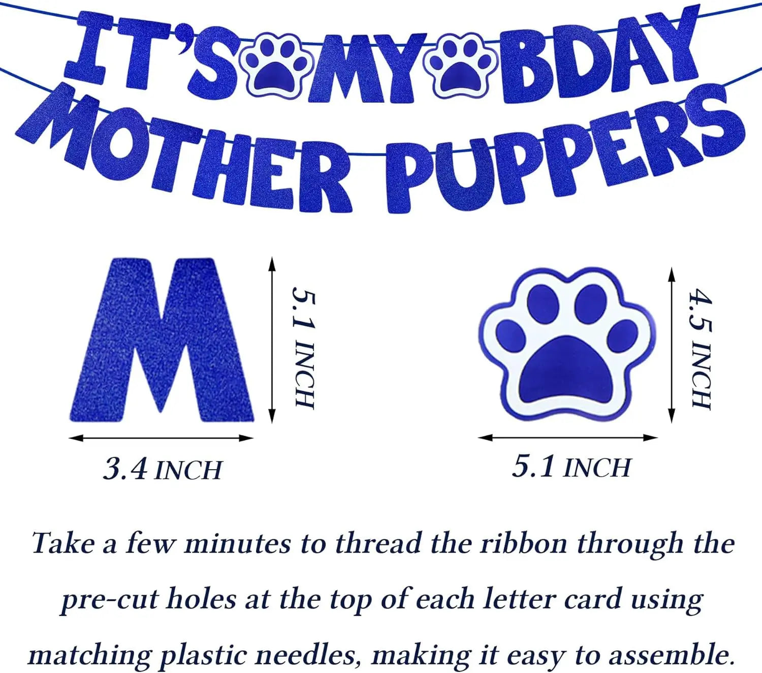 Dog Birthday Decorations Set Hat Bandana Bow Tie Banner Multi Size