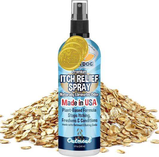 Dog Cat Itch Relief Spray Oatmeal Anti Itch Natural Skin Soothing USA 8 Oz