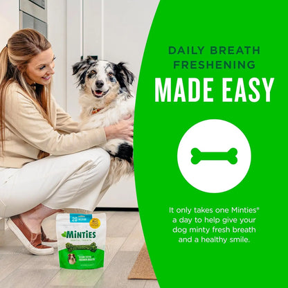 Minties Dental Dog Treats – Vet-Recommended Mint Bones for Clean Teeth