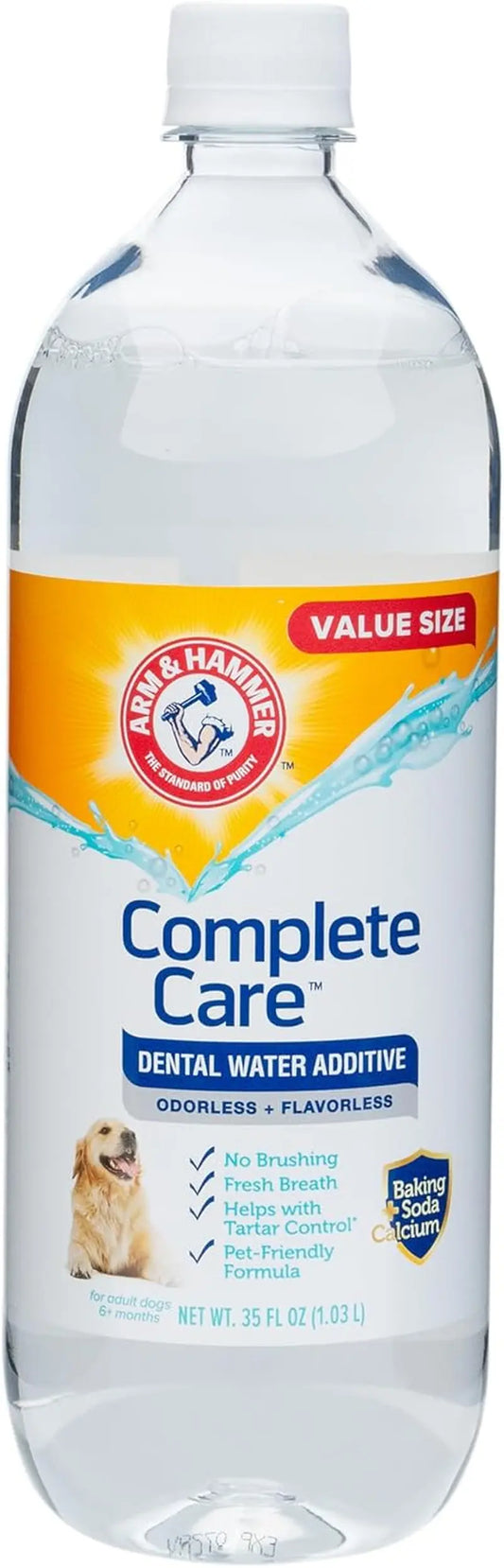 Dog Dental Water Additive Breath Freshener Plaque Tartar Control 16oz 34oz Dental Rinse 35 Fl Oz (Pack Of 1)