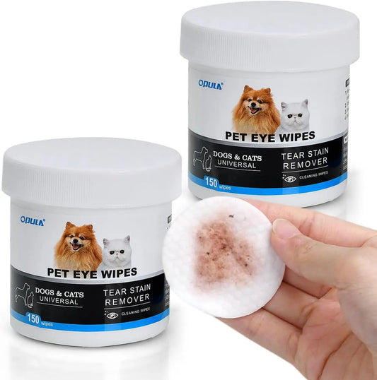 Dog Eye Wipes Tear Stain Remover Hypoallergenic Biodegradable 300 Count 300Pz