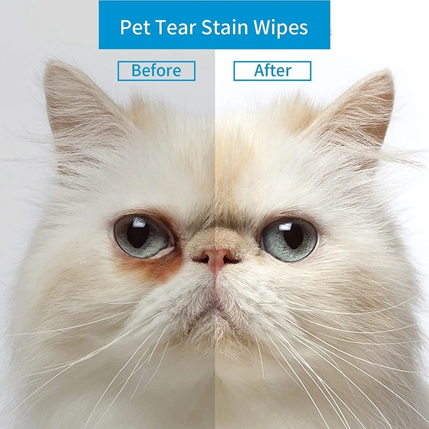 Dog Eye Wipes Tear Stain Remover Hypoallergenic Biodegradable 300 Count