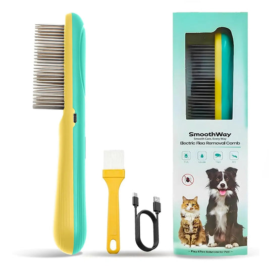 Dog Flea Comb Stainless Steel Detangling Grooming Tool Long Hair Pets One Size
