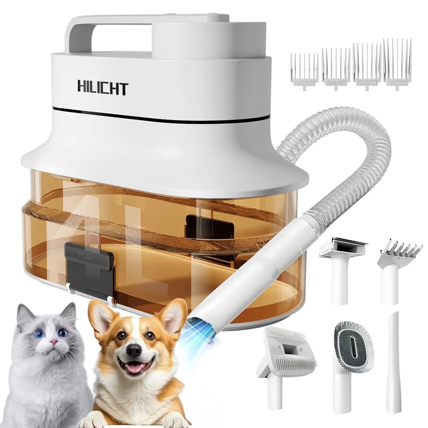 Dog Grooming Vacuum Kit – 6-in-1 Pet Hair Trimmer w/ Nail Clipper & 4L Dust Cup Default Title