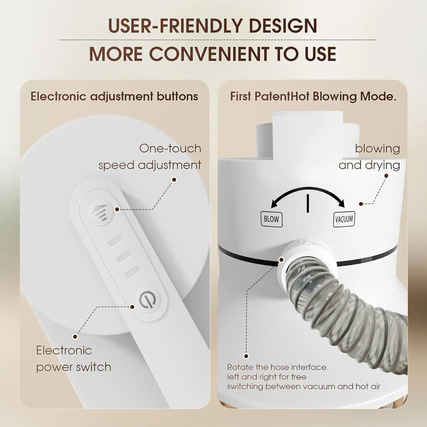 Dog Grooming Vacuum Kit – 6-in-1 Pet Hair Trimmer w/ Nail Clipper & 4L Dust Cup