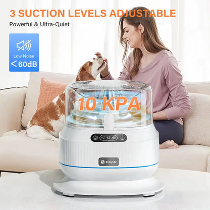 Dog Grooming Vacuum Kit 5-in-1 Clippers & Brush w/ 1.4L Dust Cup for Pets