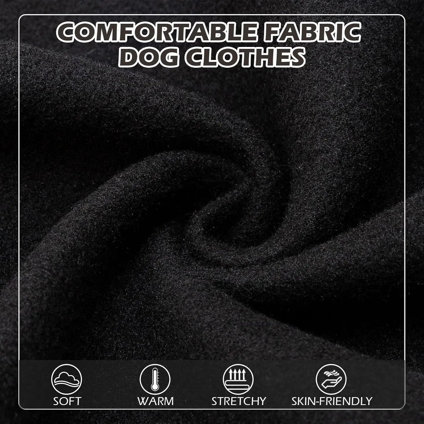 Dog Hoodie Security Fleece Sweatshirt w/ Leash Hole Warm Pet Costume for Small Dogs