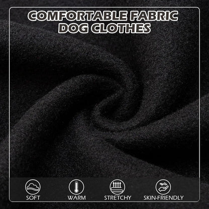 Dog Hoodie Security Fleece Sweatshirt w/ Leash Hole Warm Pet Costume for Small Dogs