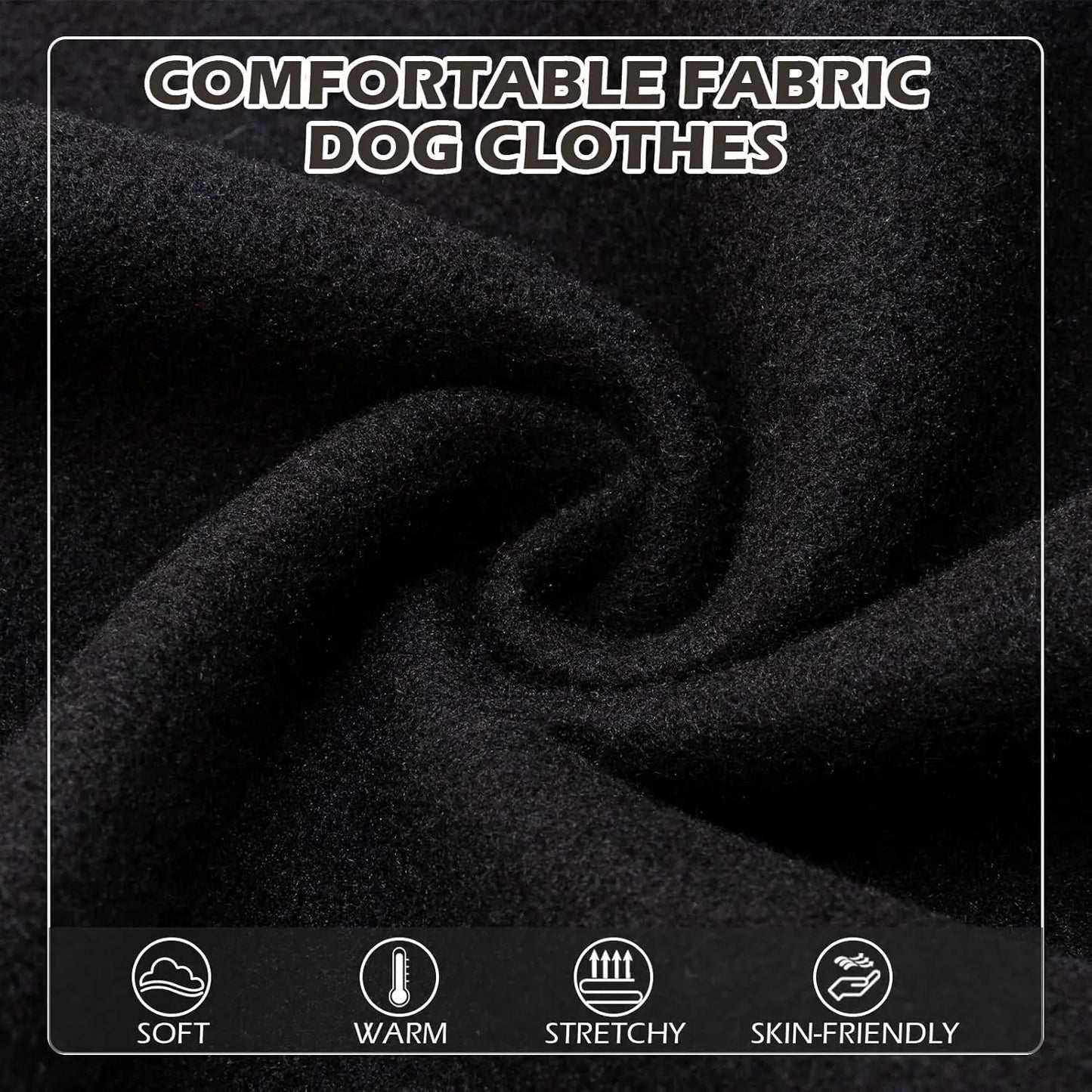 Dog Hoodie Security Fleece Sweatshirt w/ Leash Hole Warm Pet Costume for Small Dogs