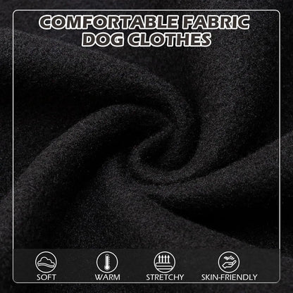 Dog Hoodie Security Fleece Sweatshirt w/ Leash Hole Warm Pet Costume for Small Dogs