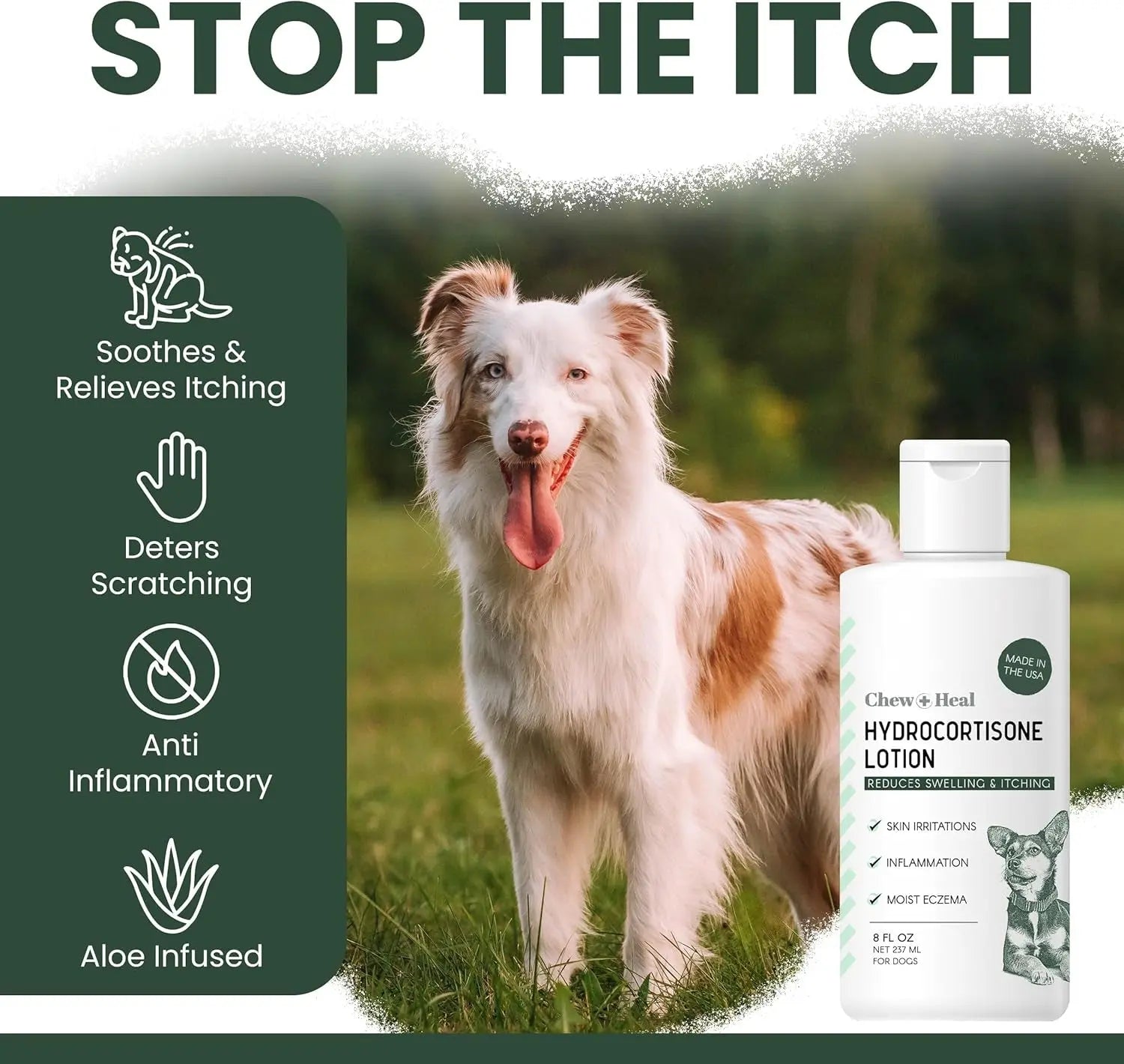 Dog Anti Itch Lotion Relief Skin Irritation Flea Bites USA