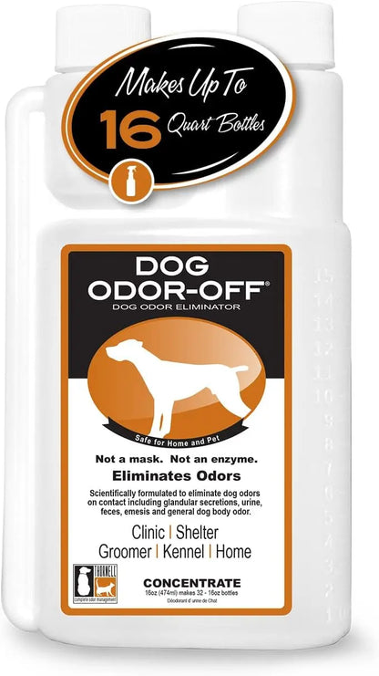 Dog Odor-Off Concentrate – Pet Odor Eliminator for Urine, Feces & Dog Smells 16 Oz Concentrate