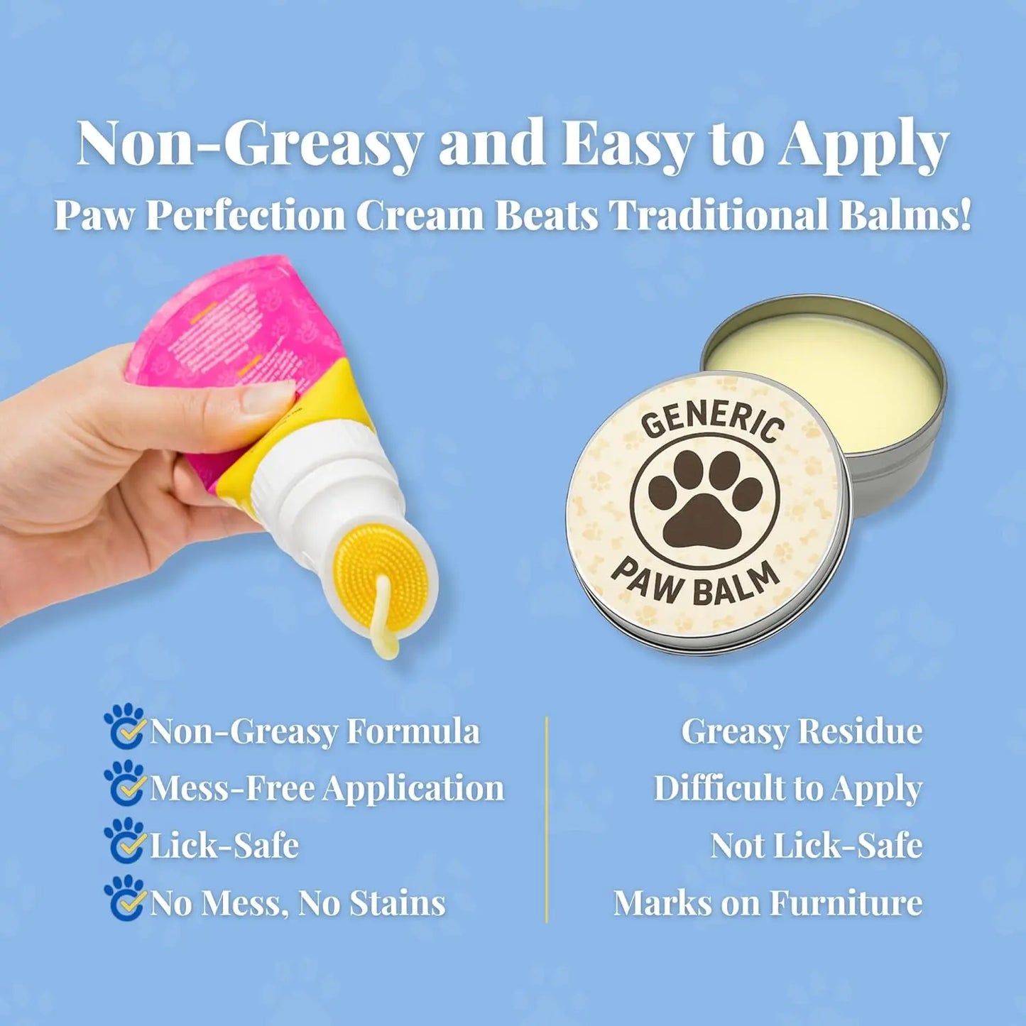Dog Paw Balm for Dry, Cracked Paws – Natural, Lick-Safe, Non-Greasy Moisturizer