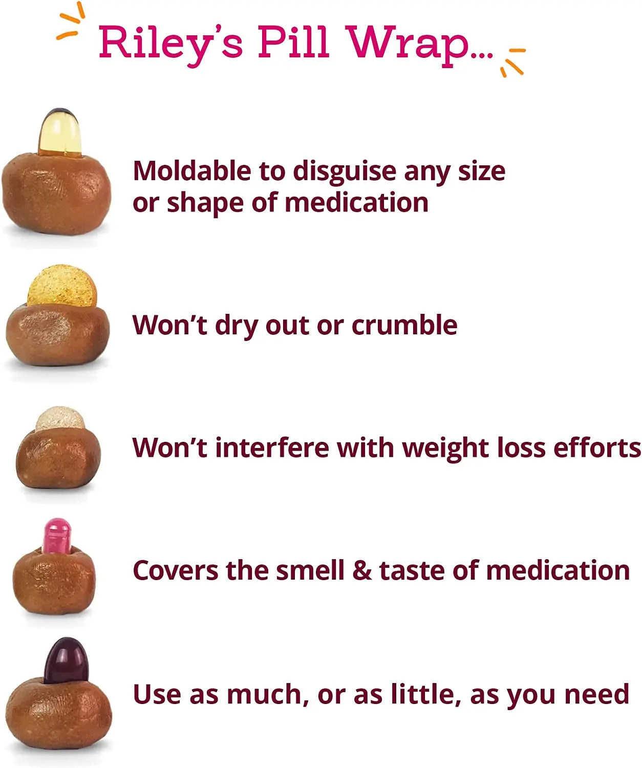 Dog Pill Wrap Paste Cheese & Bacon Flavor, Easy Pill Masking Treat