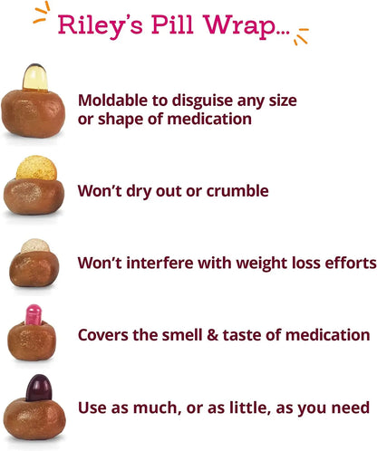 Dog Pill Wrap Paste Cheese & Bacon Flavor, Easy Pill Masking Treat