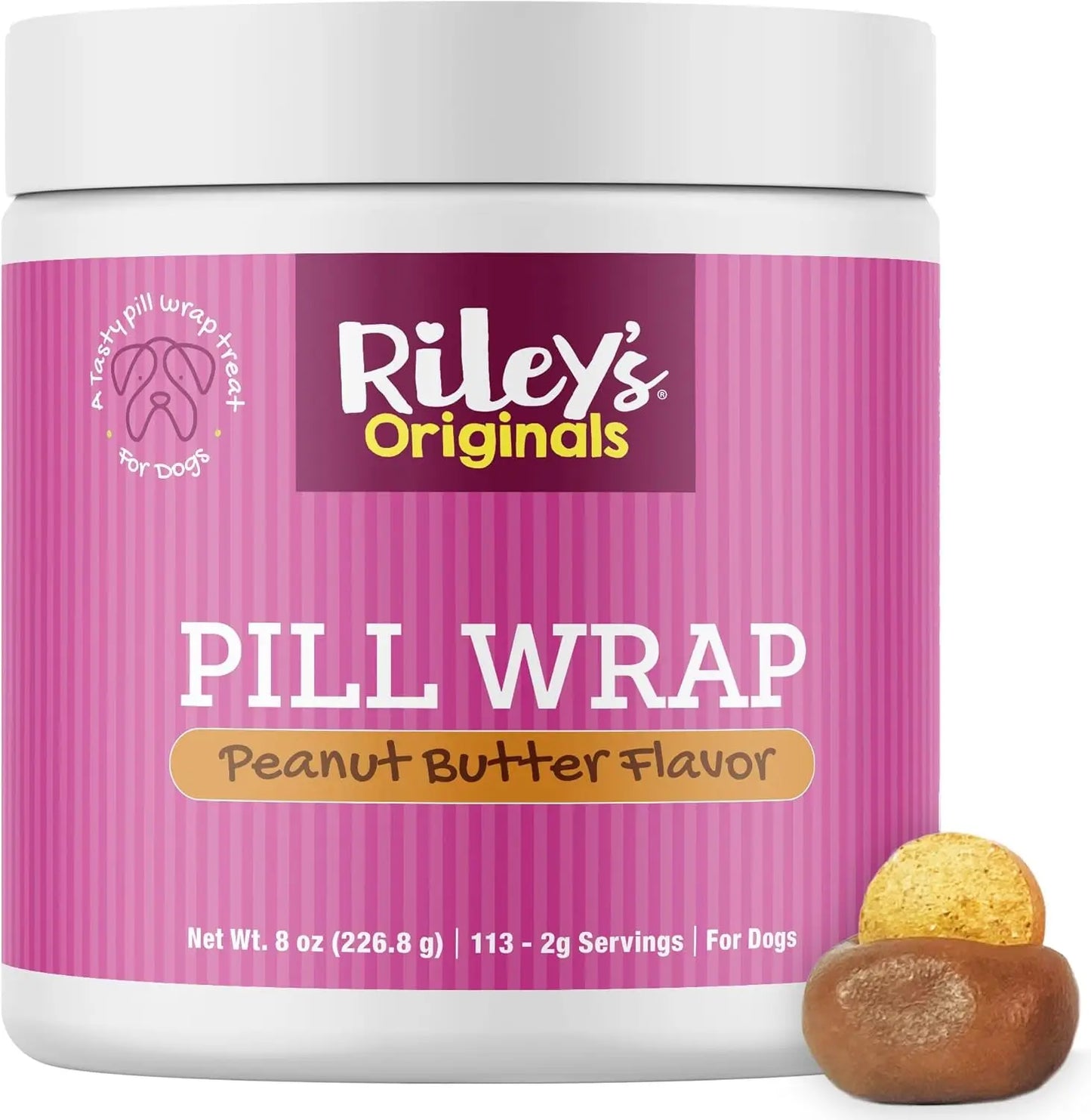 Dog Pill Wrap Paste Cheese & Bacon Flavor, Easy Pill Masking Treat Peanut Butter 8 Oz