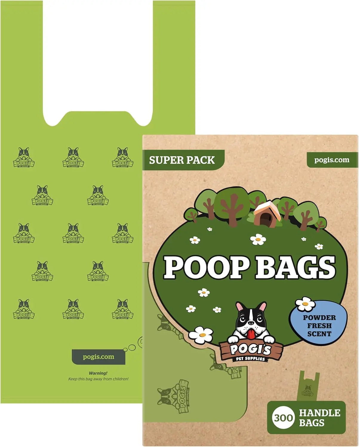 Dog Poop Bags with Handles 300ct – Extra Thick, Leak-Proof, Fresh Scent Scented 1 Count (Pack Of 300)