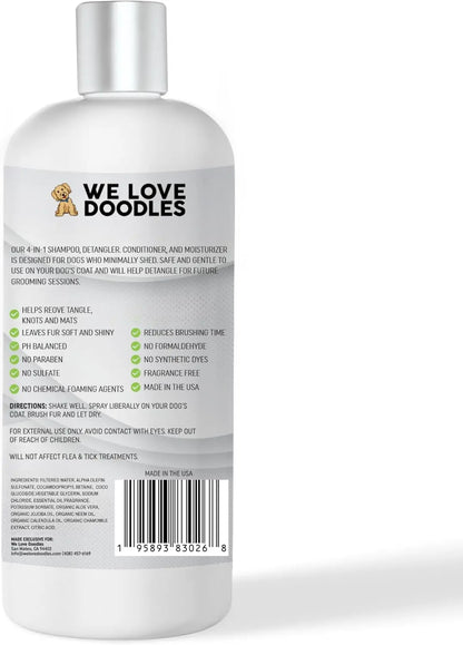 Dog Shampoo Conditioner for Goldendoodles & Doodles 4-in-1 16oz