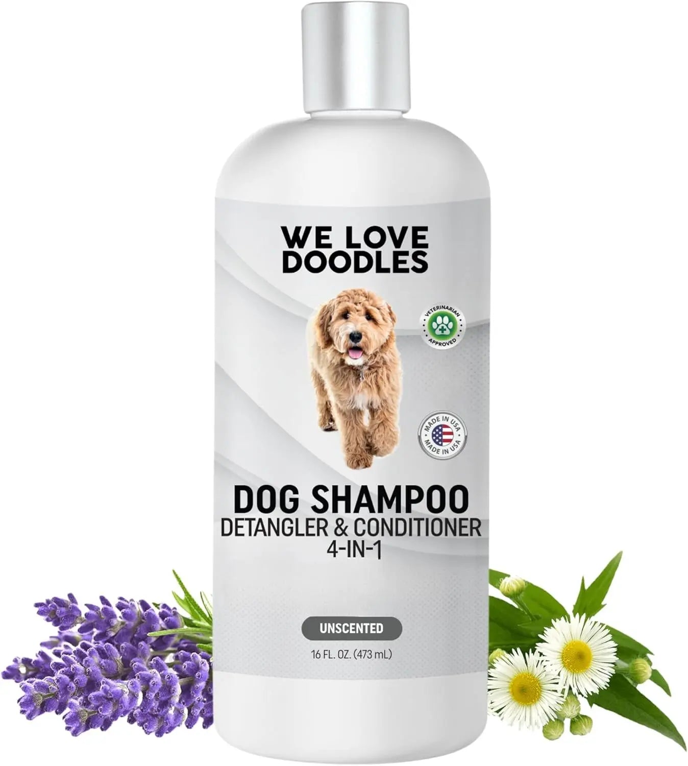 Dog Shampoo Conditioner for Goldendoodles & Doodles 4-in-1 16oz