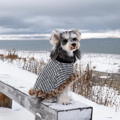 Dog Sweater Cloak Turtleneck Knit Coat XS-XL Small Dogs Winter Warm