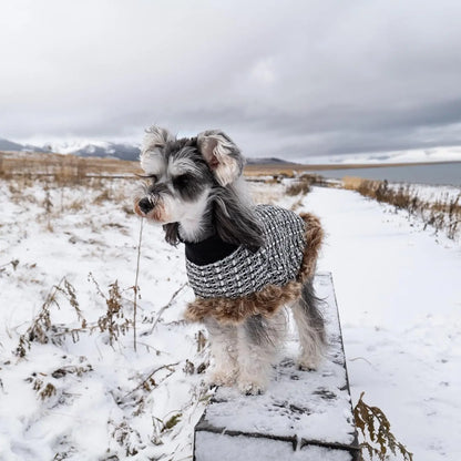 Dog Sweater Cloak Turtleneck Knit Coat XS-XL Small Dogs Winter Warm