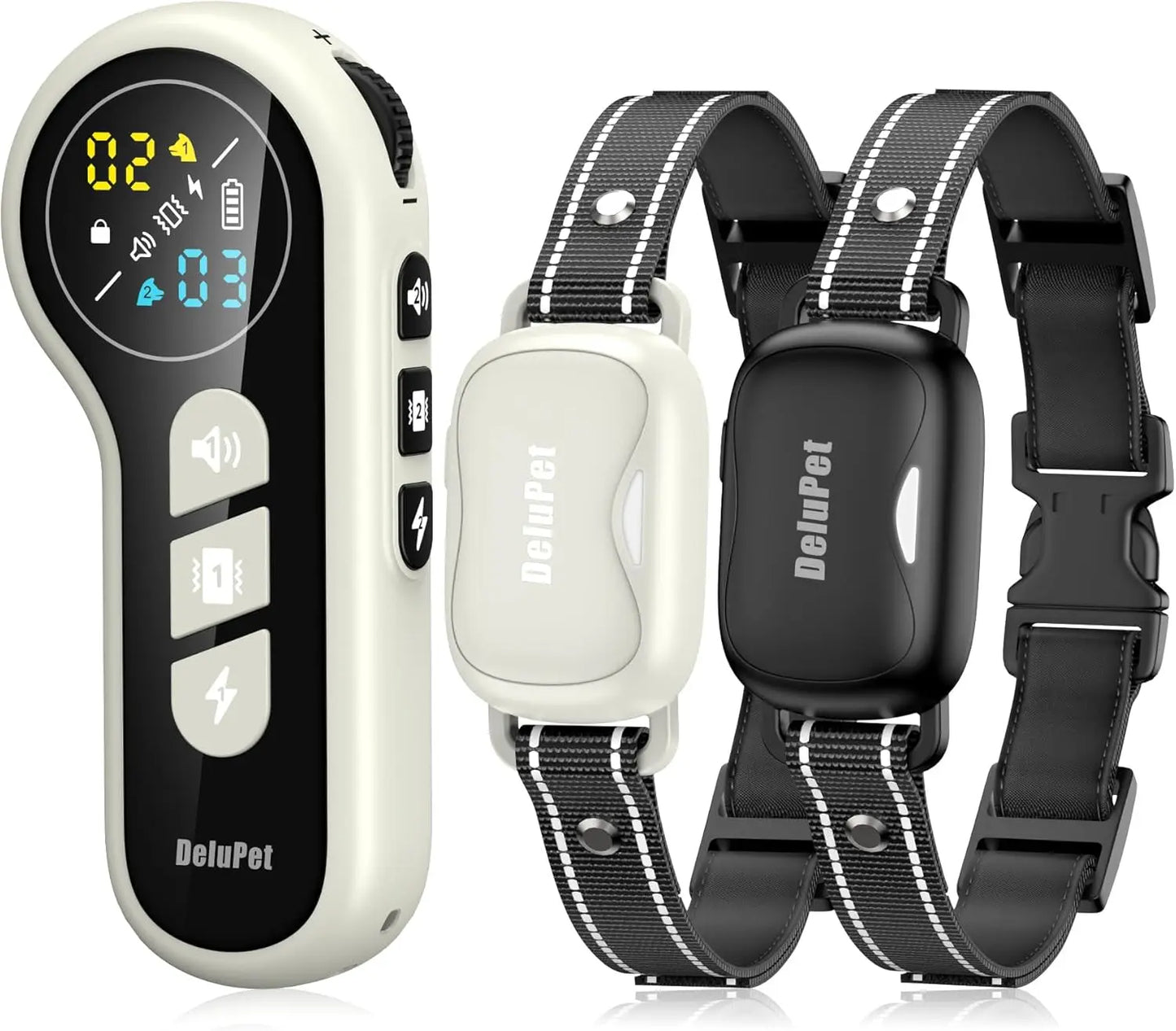 Dog Training Collar with Remote for 2 Dogs, 4500ft Range, Rechargeable Grey