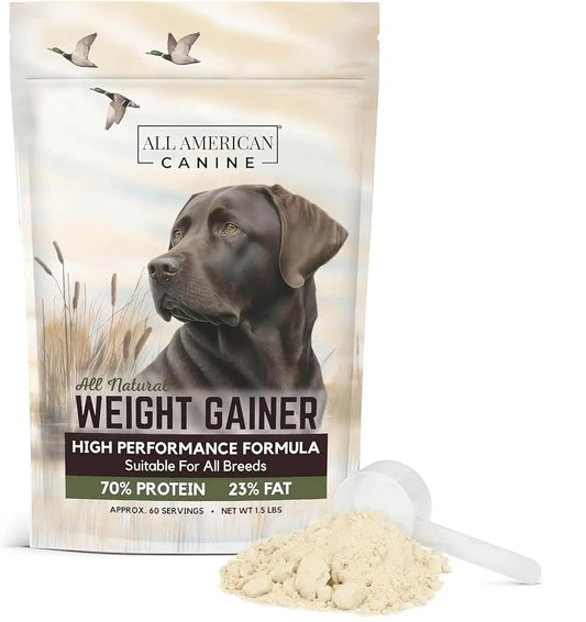 Dog Weight Gainer High Calorie Protein Powder Supplement Muscle Recovery Weight Gainer 60 Servings (1.5 Lbs)