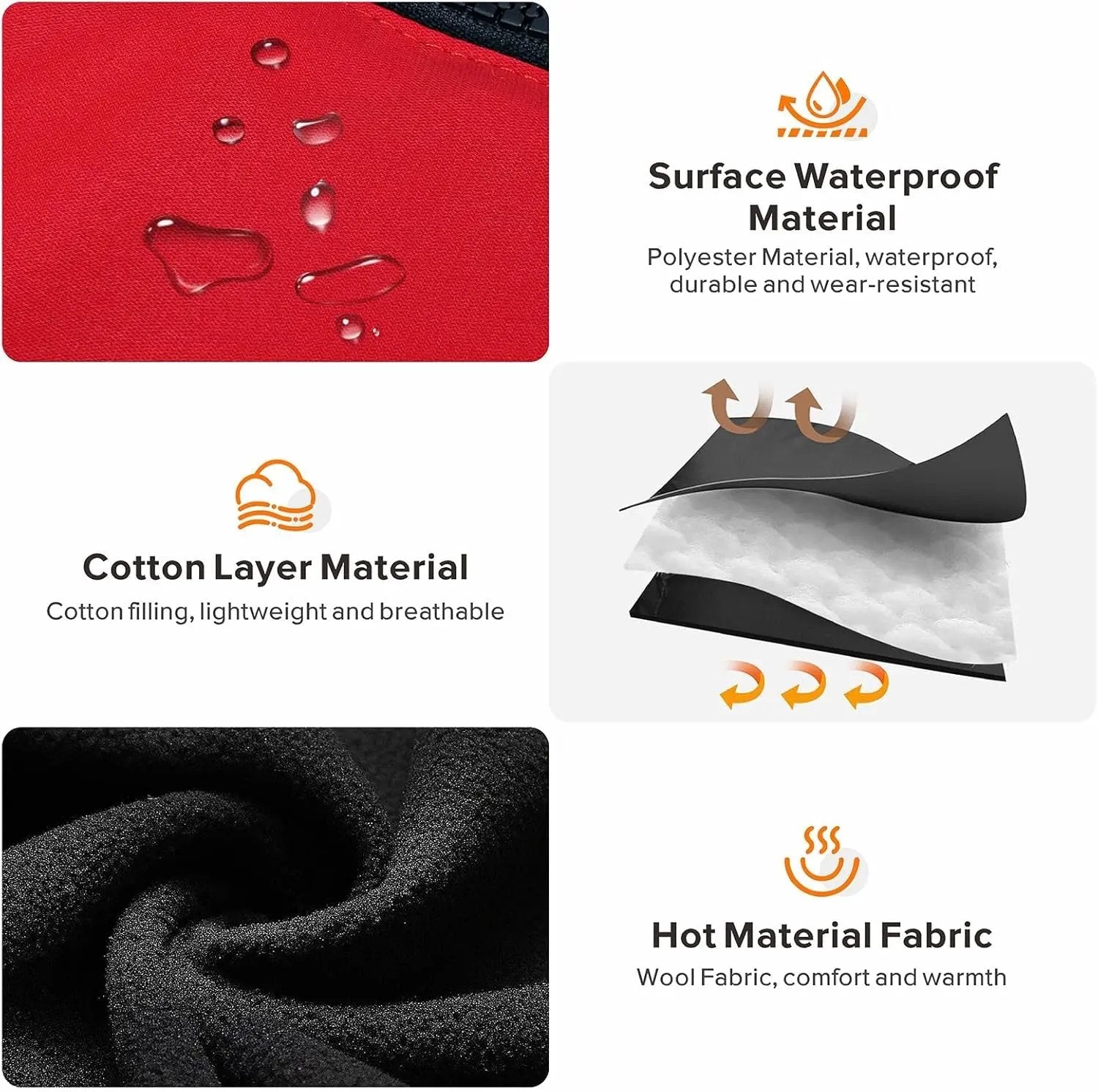 Dog Winter Coat- Built-In Harness – Waterproof Reflective Fleece Jacket XS–XXL