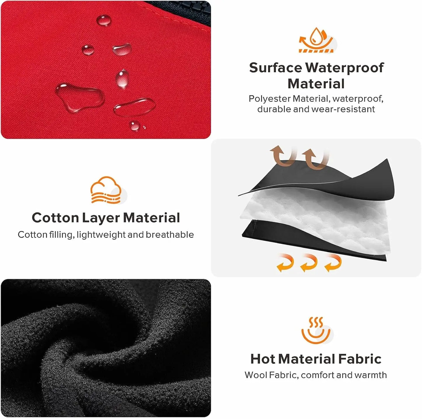 Dog Winter Coat- Built-In Harness – Waterproof Reflective Fleece Jacket XS–XXL