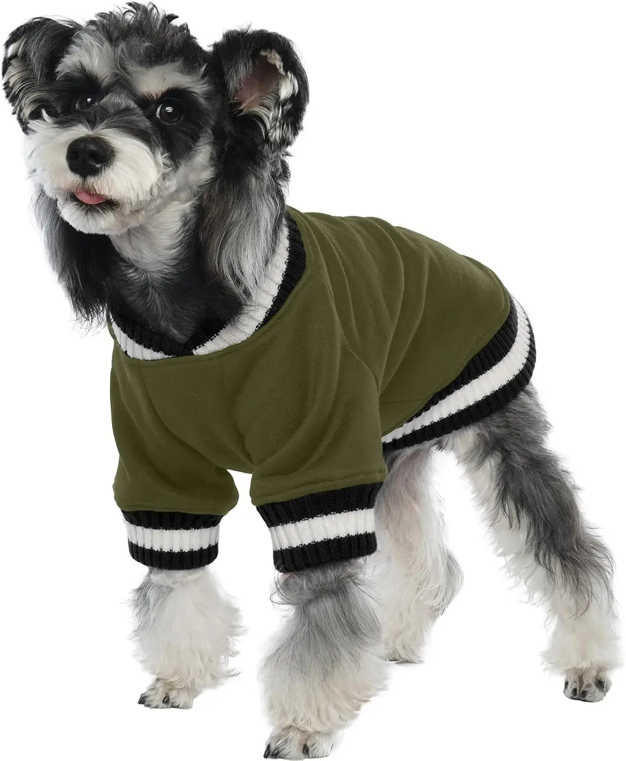 Dog Winter Fleece Pullover Sweater, Soft Warm Hoodie for Small to Medium Dogs Green Small(Chest:19.6In)
