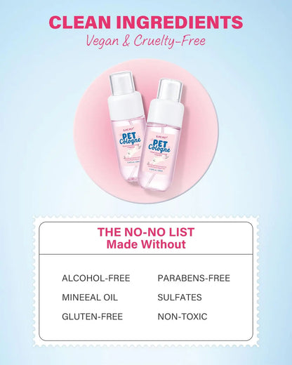 Dog & Cat Cologne Spray Powder Scent Odor Control 3.38oz Travel Size