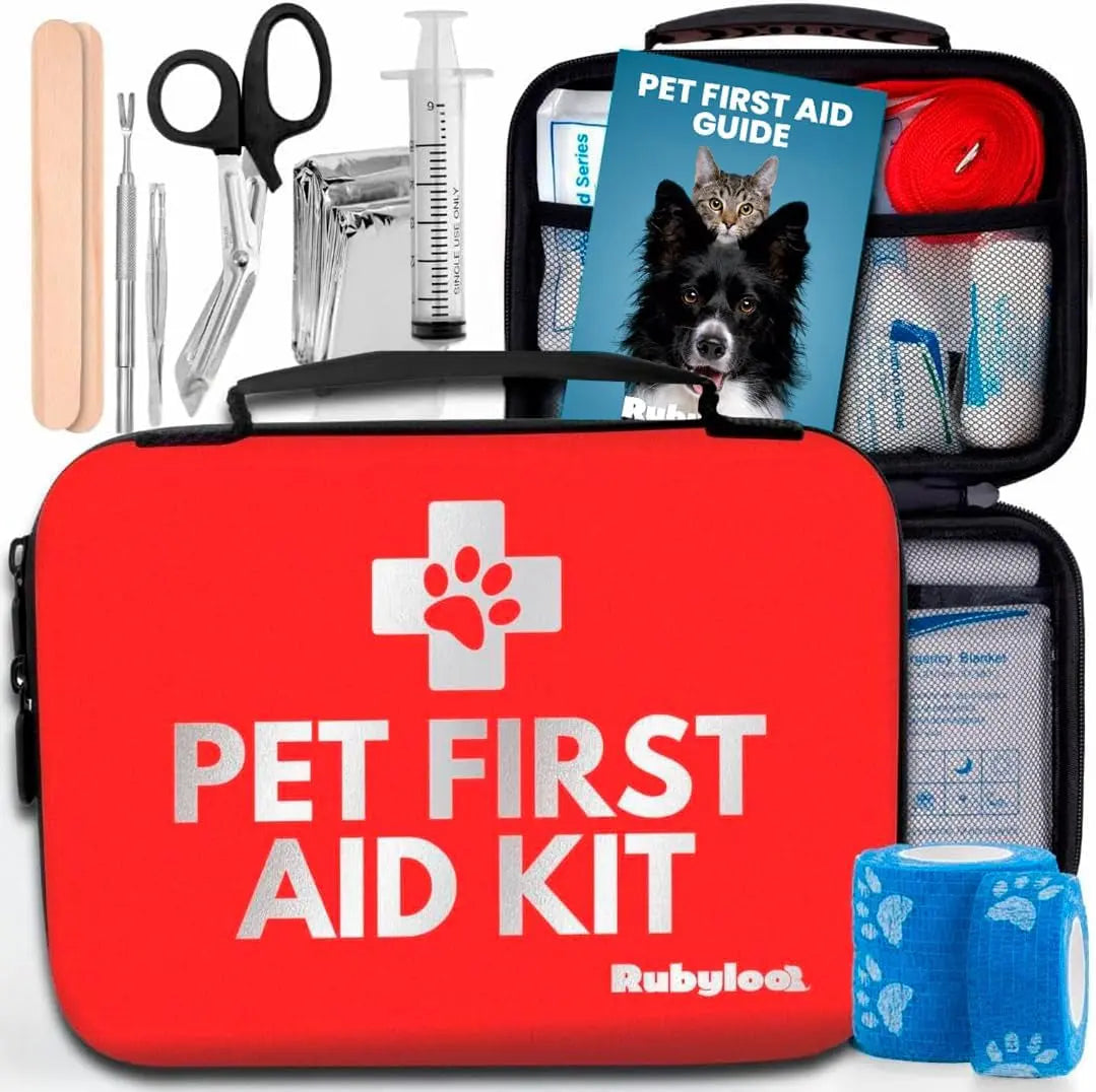Dog & Cat First Aid Kit Vet Approved Emergency Supplies Travel Home RV 1 Essential Kit (53 Pieces)