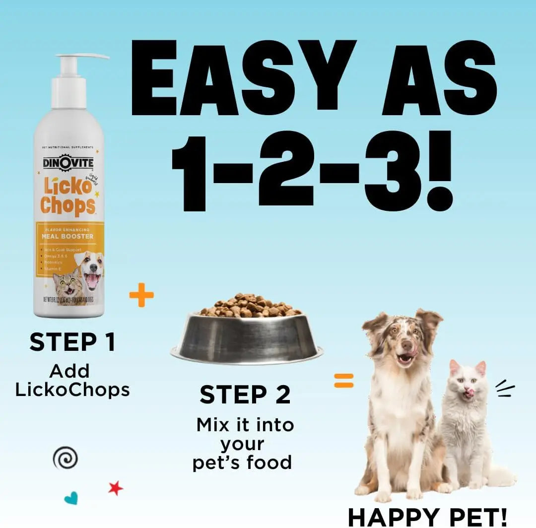 Dog & Cat Omega 3 6 Supplement Probiotics Vitamin E Skin Coat 16oz Pump