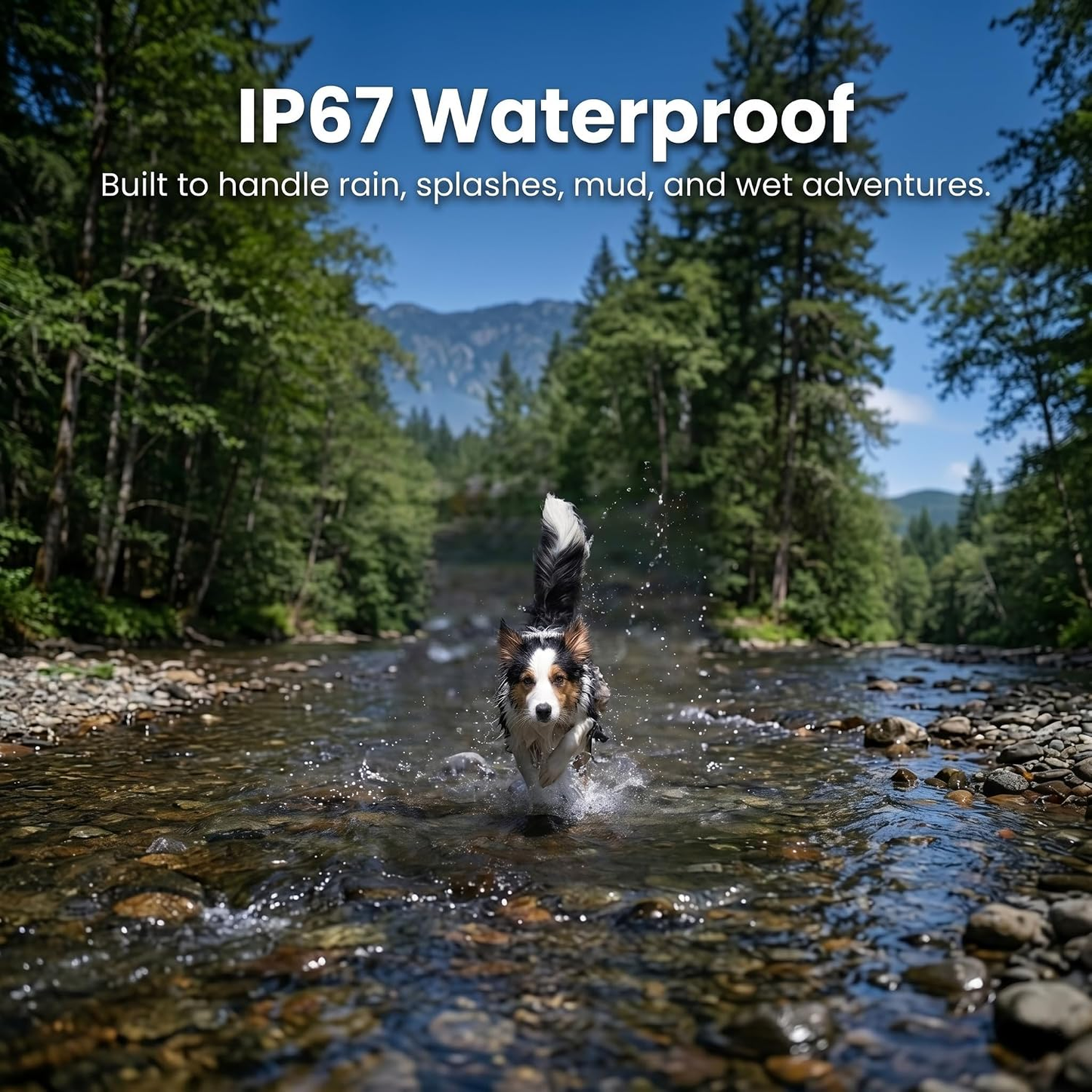 Dog GPS Tracker No Subscription, 3-Mile Range, Virtual Fence & IP67