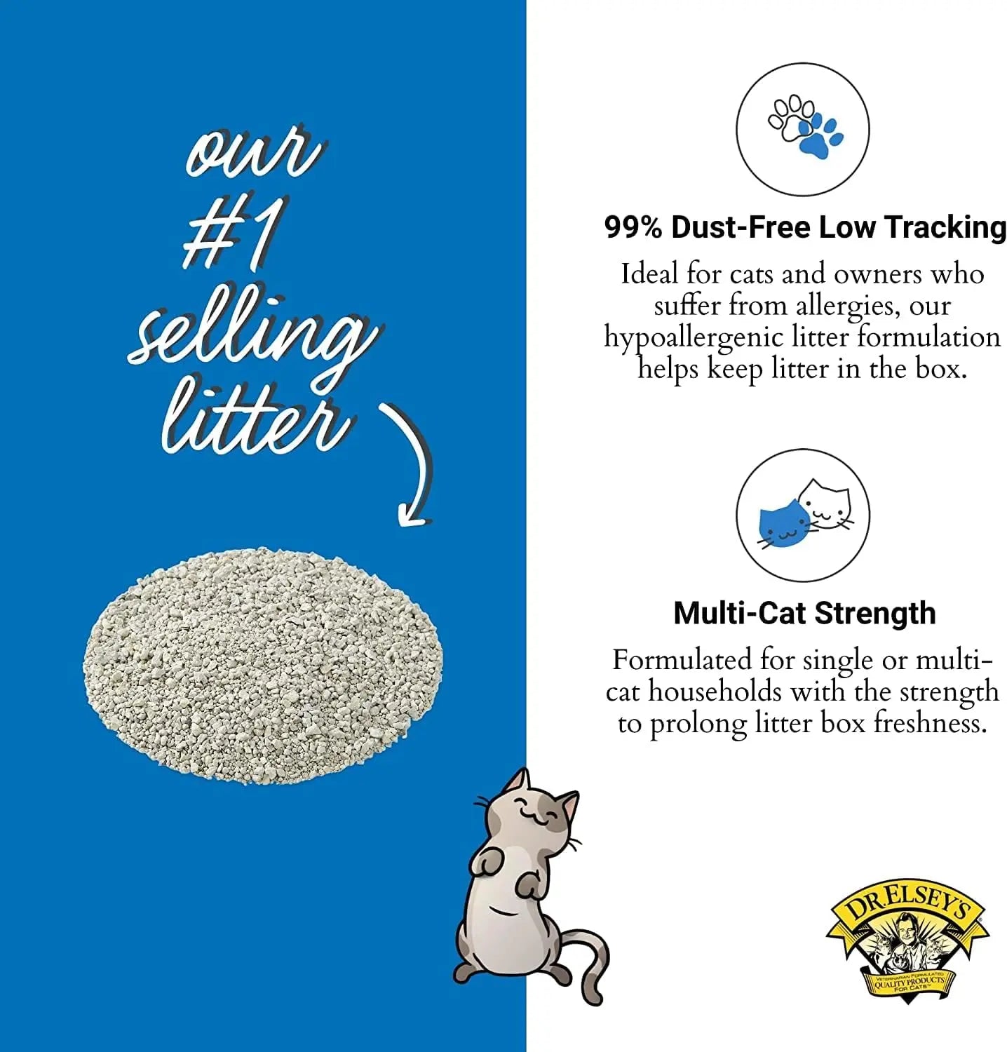 Dr. Elsey's Ultra Unscented Clumping Clay Cat Litter
