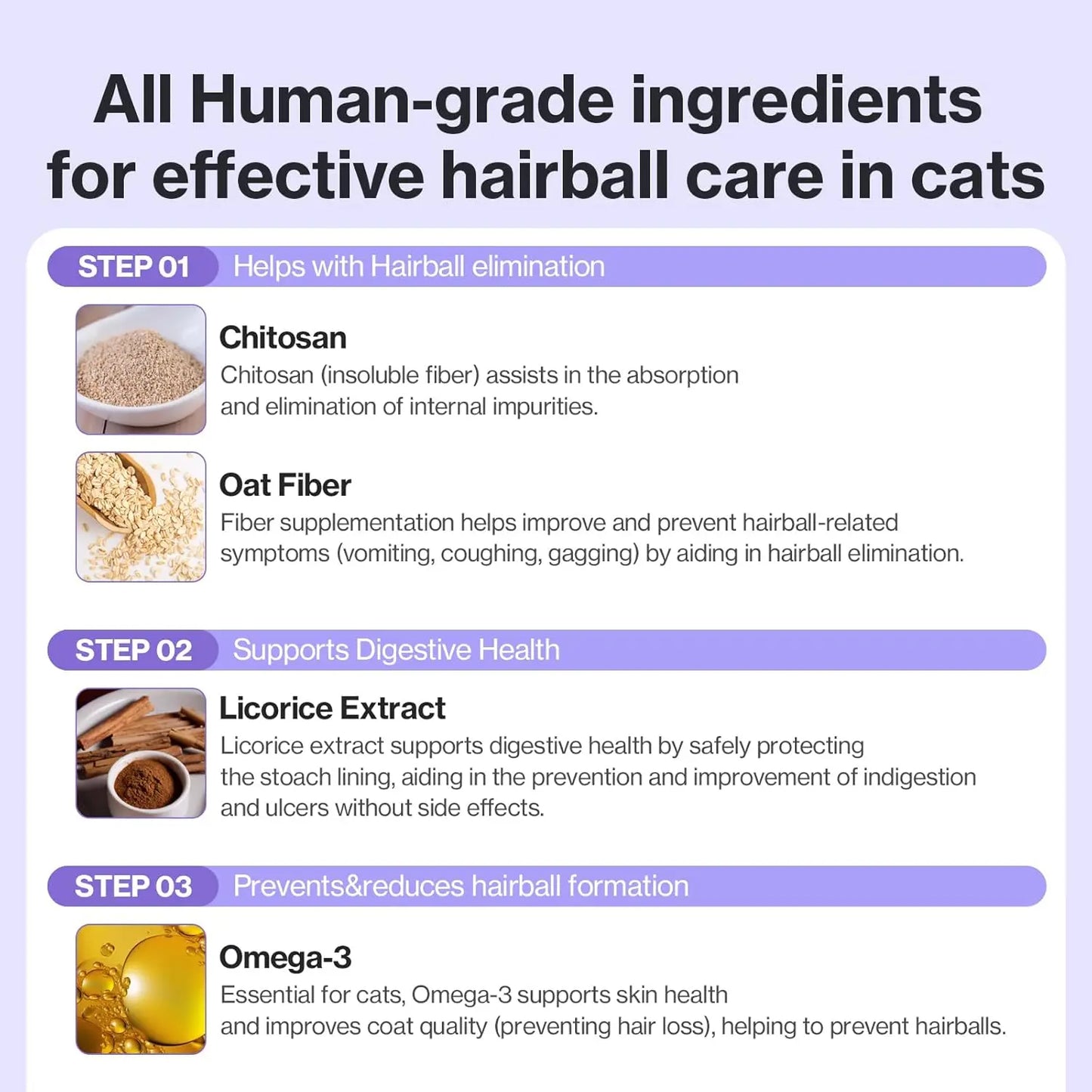 Dr.By Cat Hairball Care Lickable Supplement, Omega-3, 30 Ct