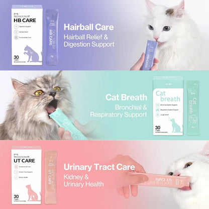 Dr.By Cat Hairball Care Lickable Supplement, Omega-3, 30 Ct