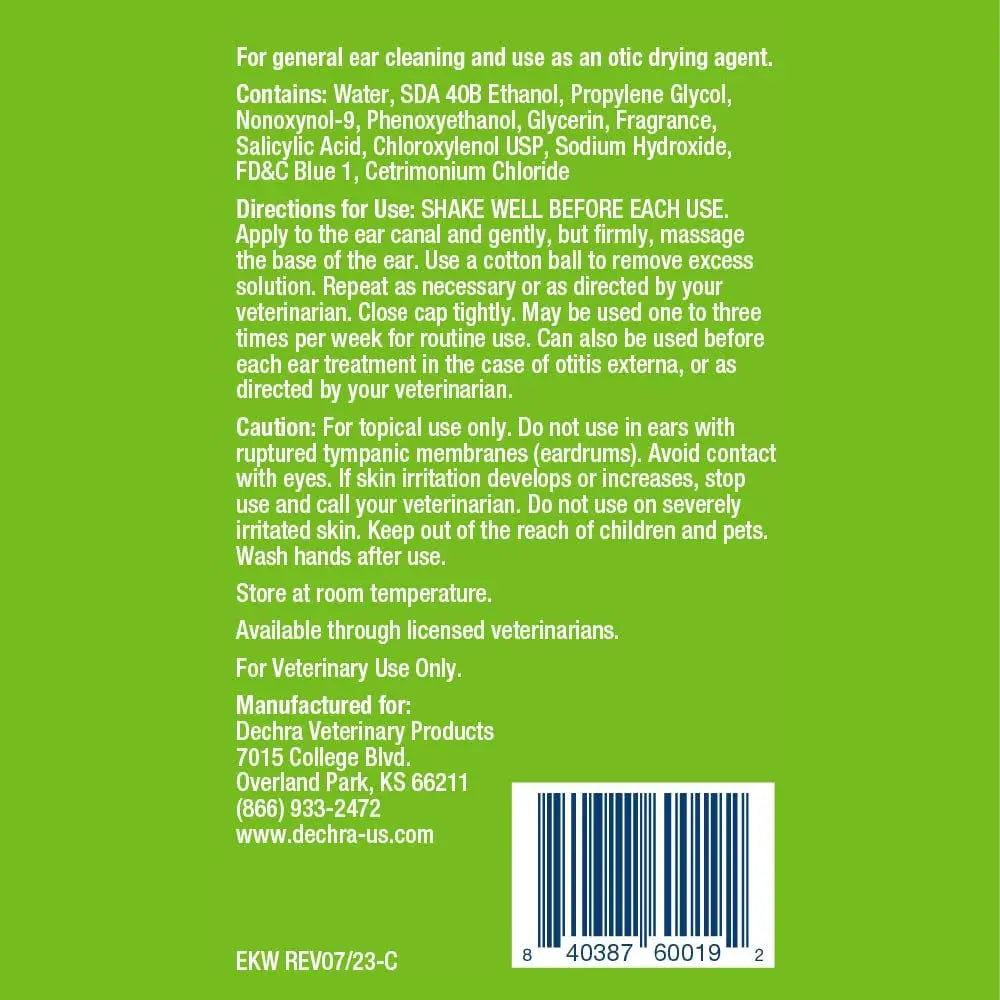 Epiklean Ear Cleanser for Dogs & Cats, Gentle Debris Removal 8oz