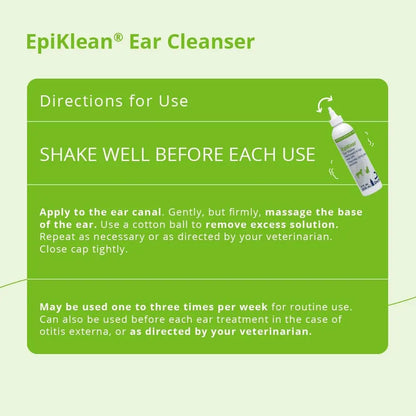 Epiklean Ear Cleanser for Dogs & Cats, Gentle Debris Removal 8oz