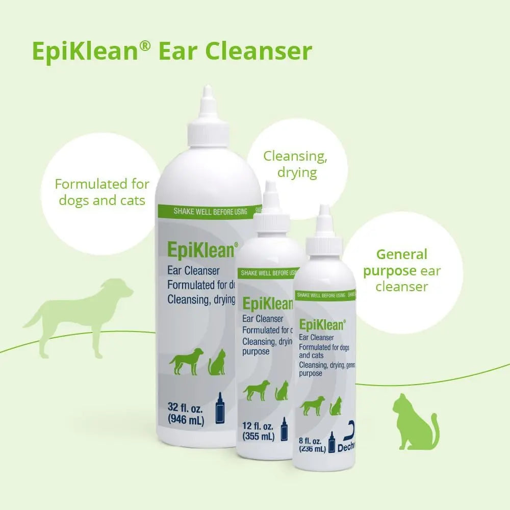 Epiklean Ear Cleanser for Dogs & Cats, Gentle Debris Removal 8oz