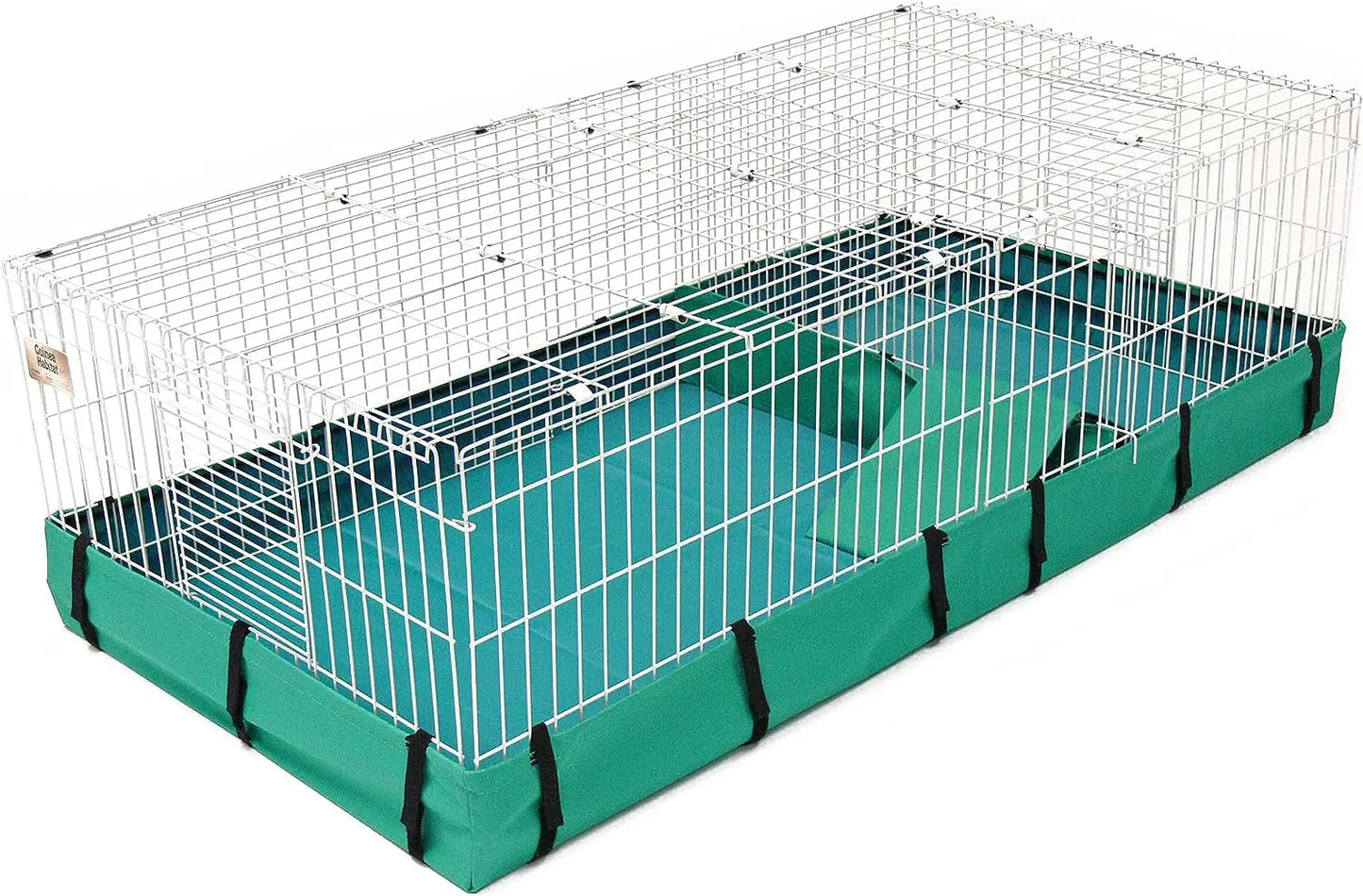 Expandable Guinea Pig Habitat Cage with Divider & Hinged Top – Washable PVC Bottom, Indoor Small Animal Cage Default Title