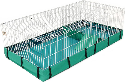 Expandable Guinea Pig Habitat Cage with Divider & Hinged Top – Washable PVC Bottom, Indoor Small Animal Cage Default Title