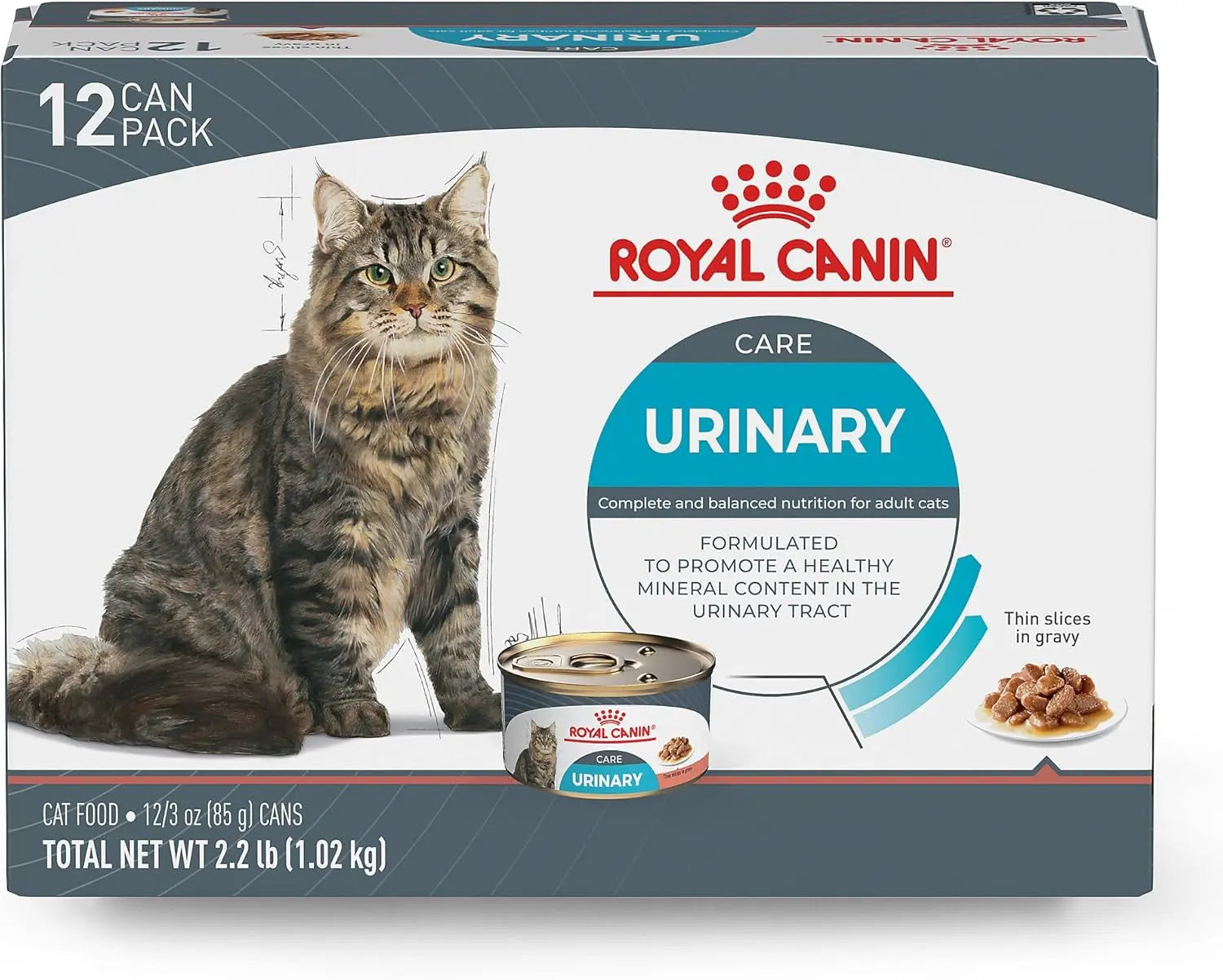 Feline Urinary Tract Care Wet Cat Food Thin Slices 3oz 12 Pack Thin Slices In Gravy 3 Ounce (Pack Of 12)