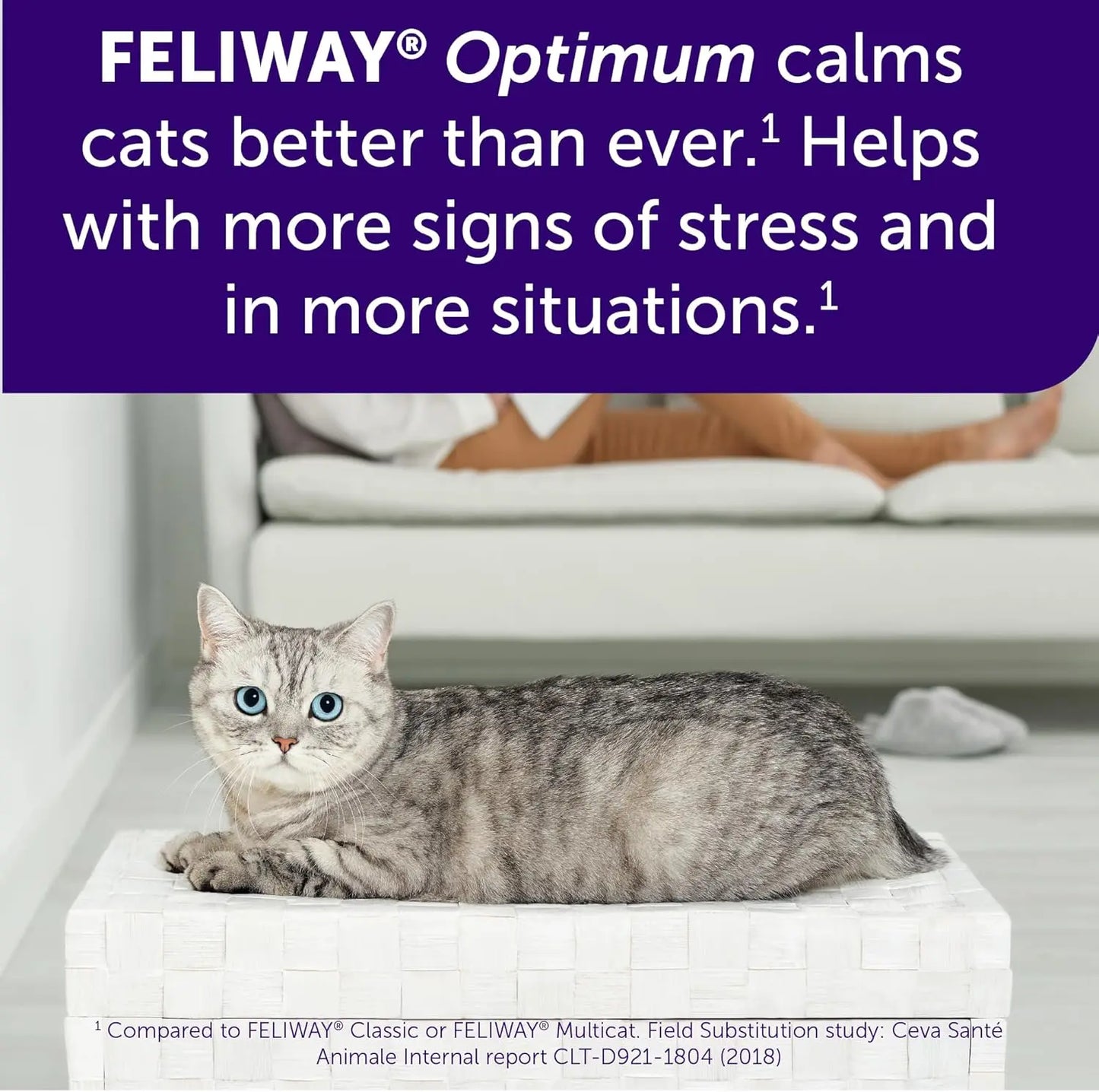 Feliway Optimum Cat Calming Diffuser Starter Kit, 48ml – 30-Day Stress Relief